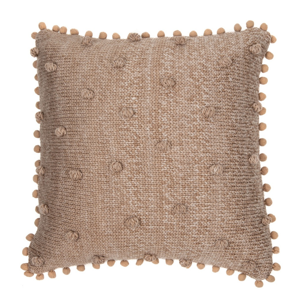 Coussin avec des pompons Mocaccino