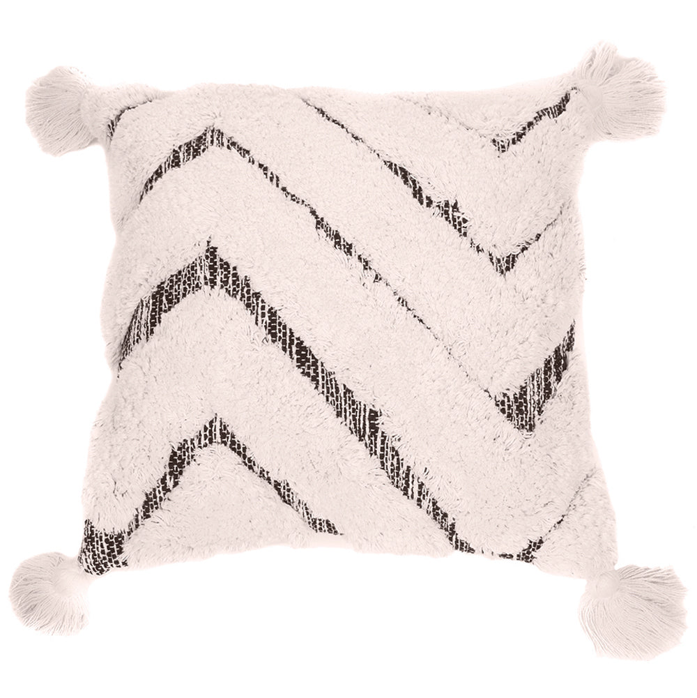 Coussin blanc et gris Manon