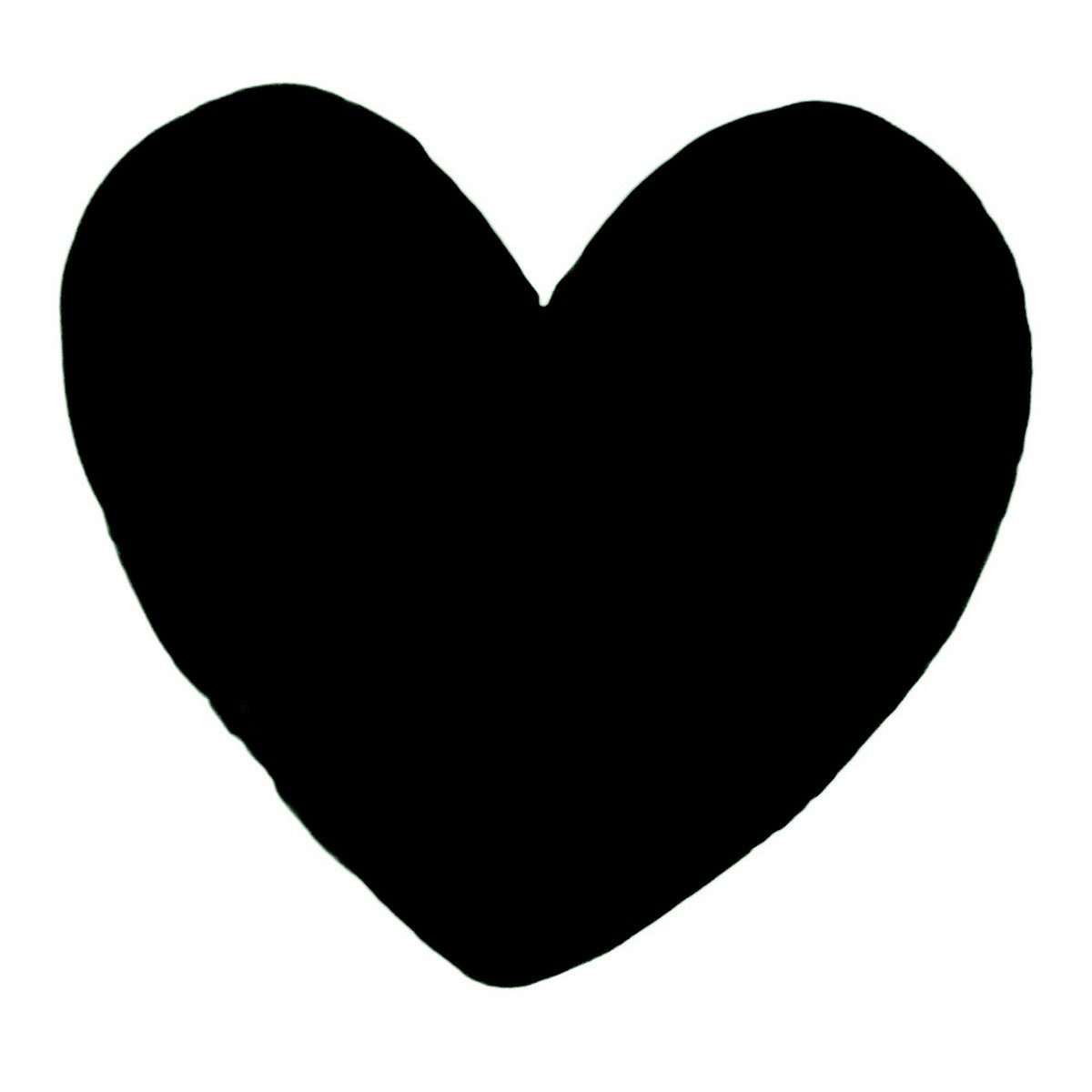 Coussin coeur en velours noir Velvet