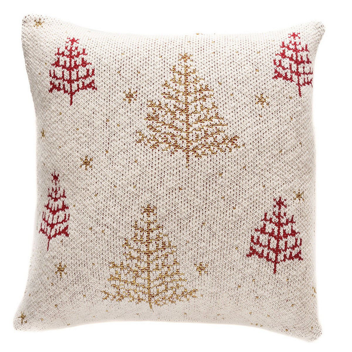 Coussin décoratif crème avec des sapins Mouna