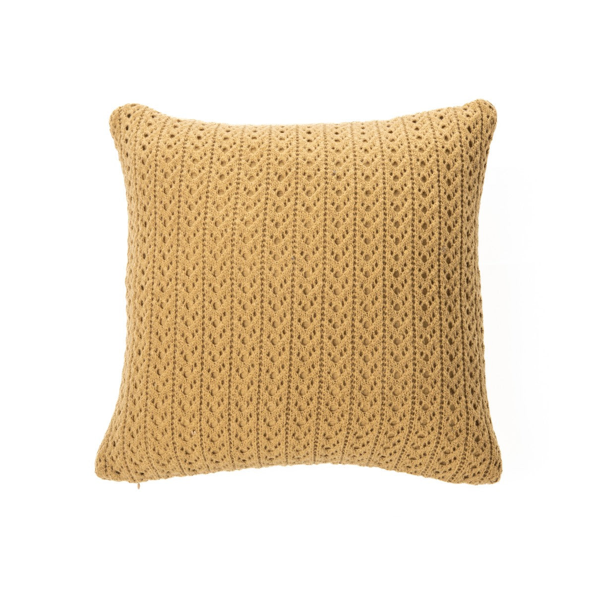 Coussin décoratif en tricot tan Naja