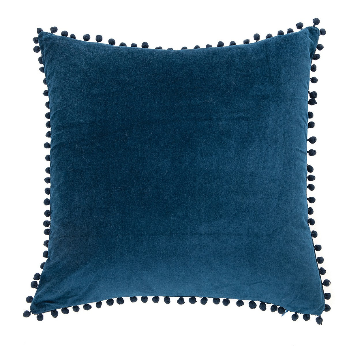 Velvet blue decorative pillow