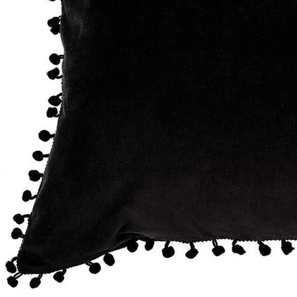 Coussin en velours noir Velvet