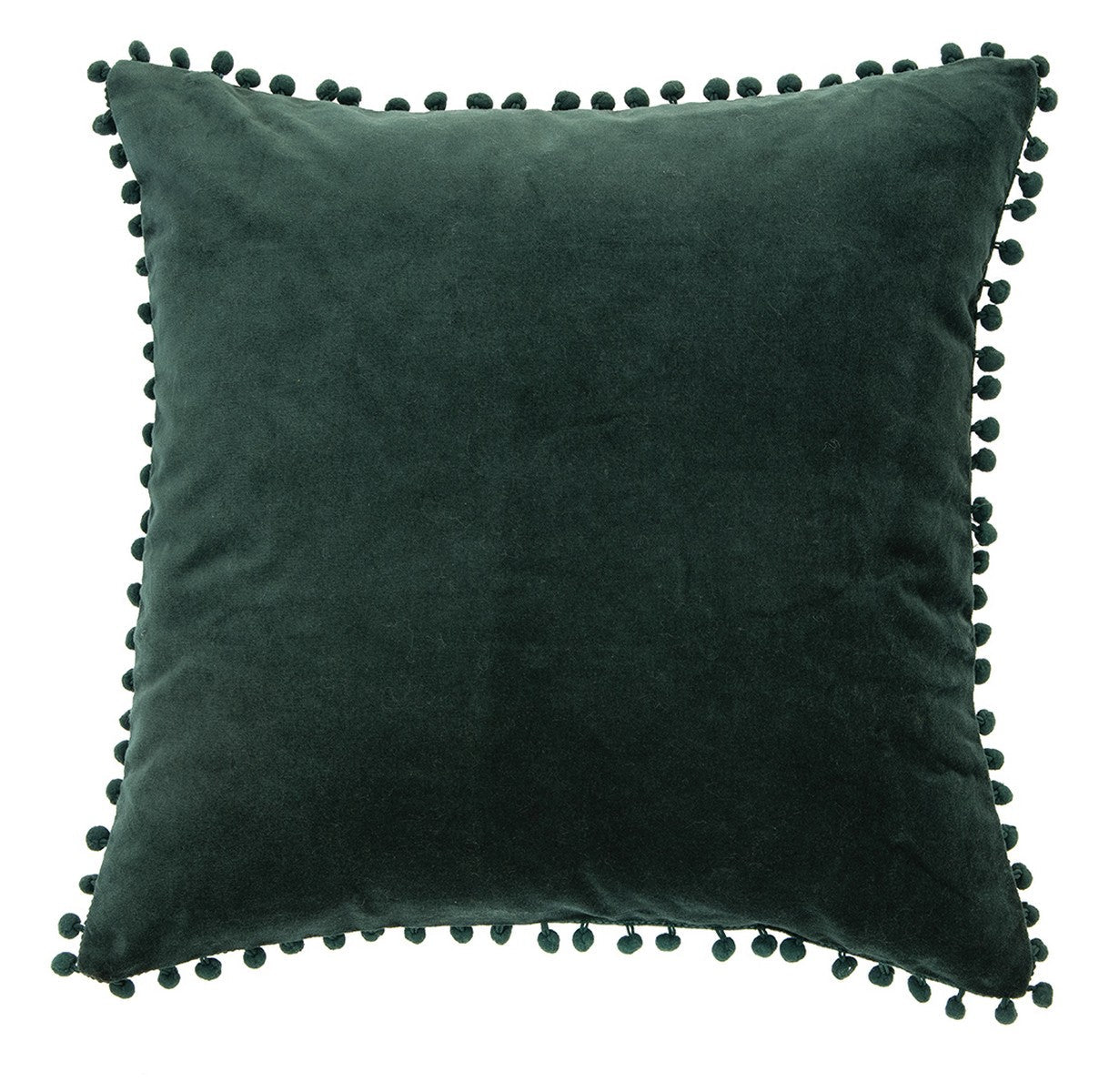 Coussin en velours vert foncé Velvet