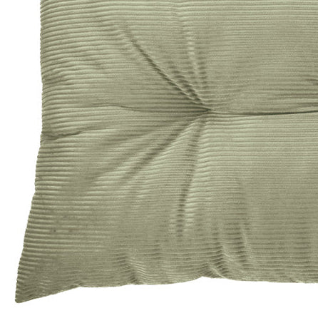 Coussin long en velours côtelé sauge Corduroy