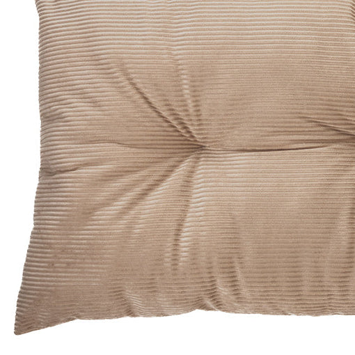 Corduroy taupe long decorative pillow