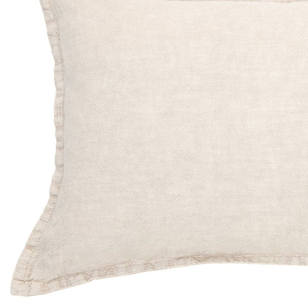 Linen Stone Wash natural oblong decorative pillow