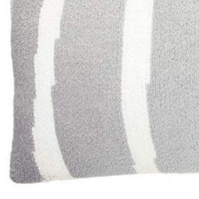 Urban white and grey oblong decorative pillow
