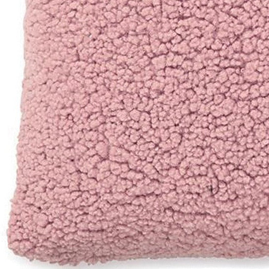 Sherpa pink decorative pillow