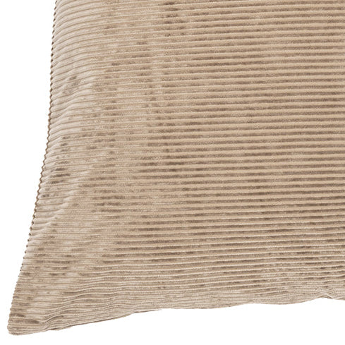 Corduroy taupe decorative pillow