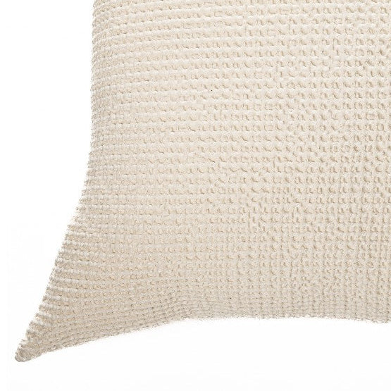 Creamy cream waffle cotton european pillow 