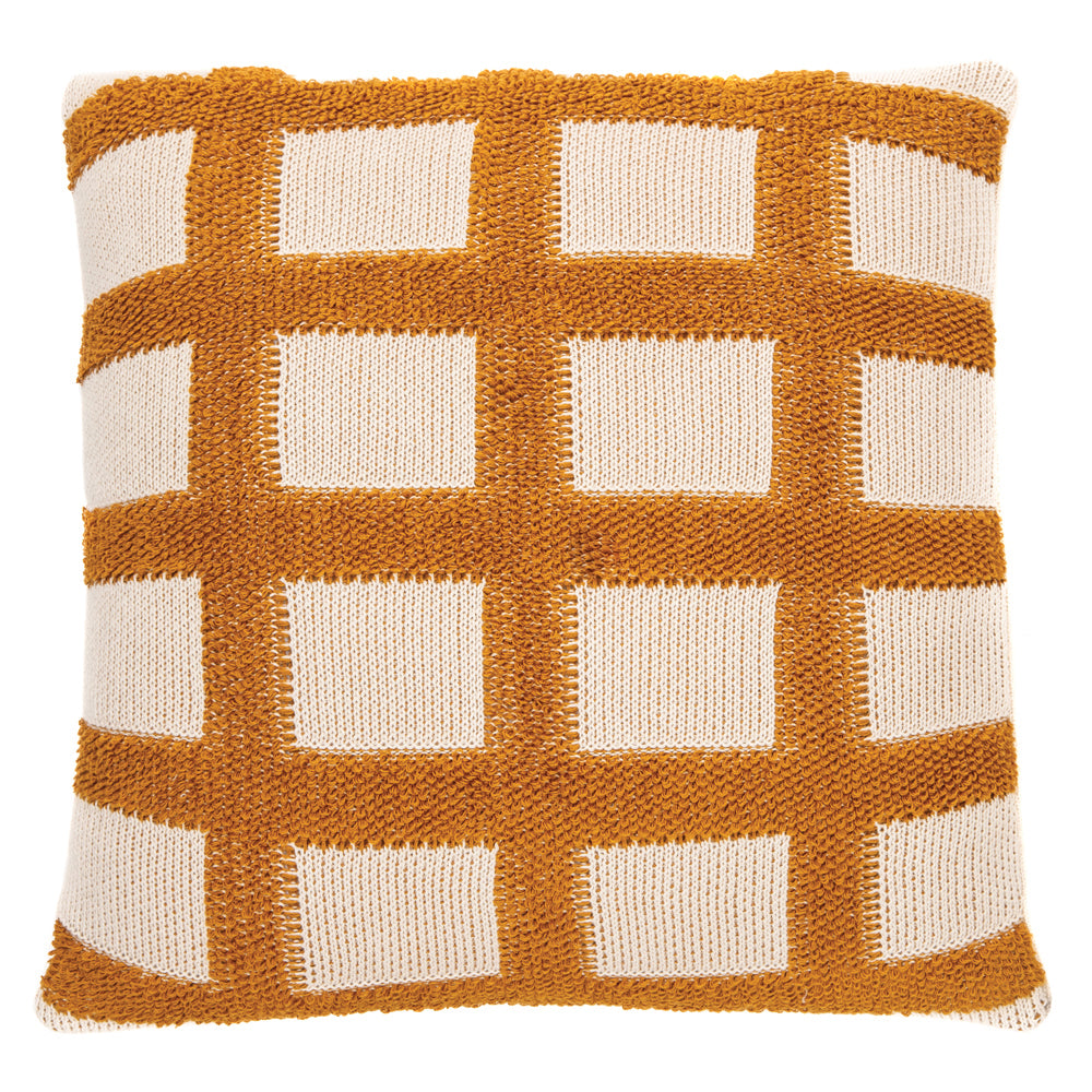 Coussin naturel et moutarde Dolce
