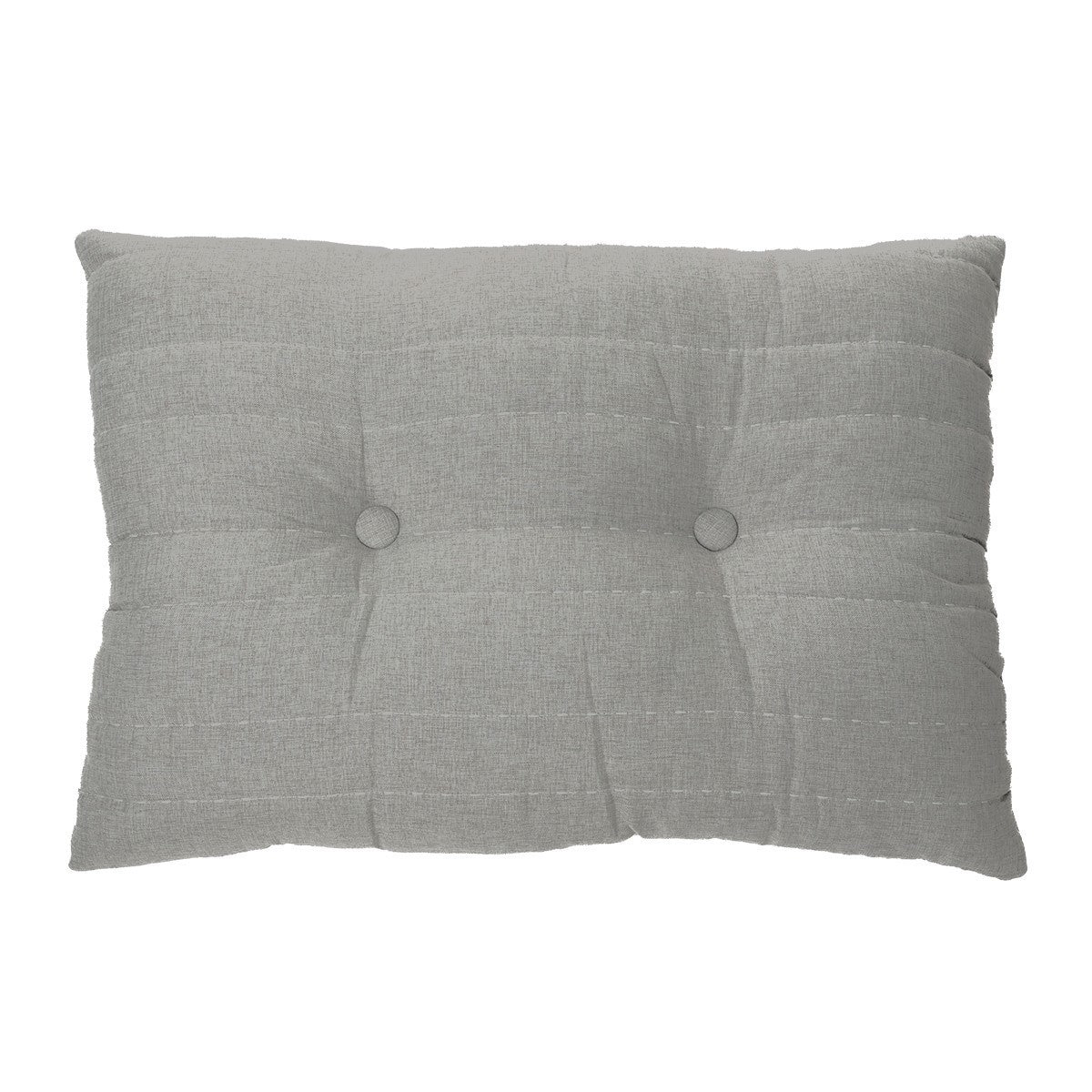 Dumpling grey stitched oblong decorative pillow