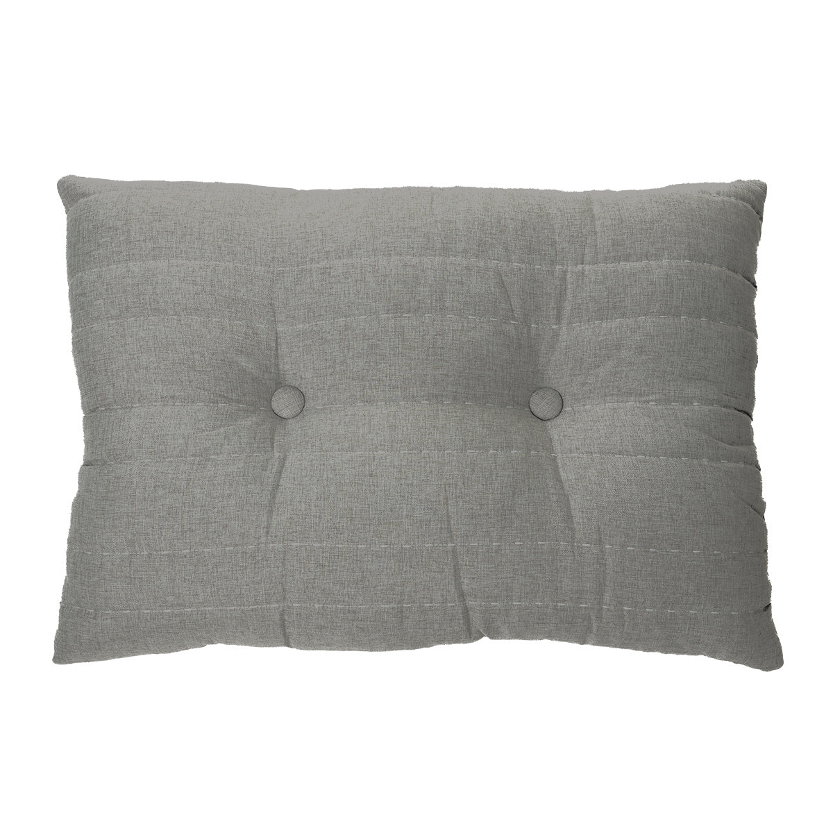 Dumpling grey stitched oblong decorative pillow