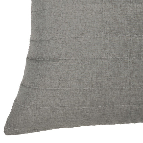 Dumpling grey stitched decorative pillow