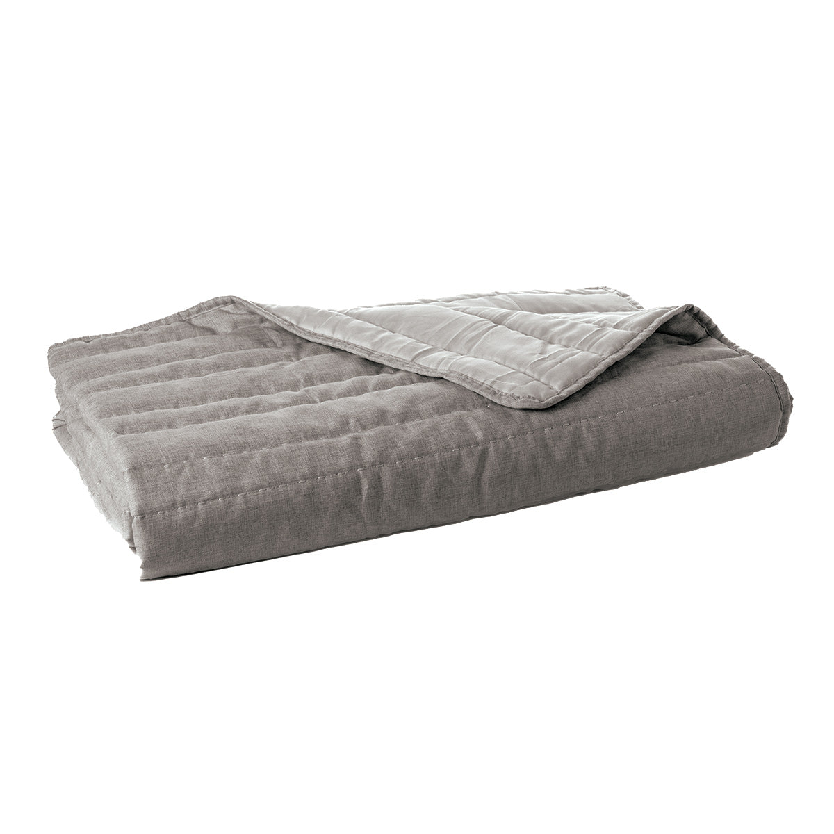 Dumpling grey stitched quilt