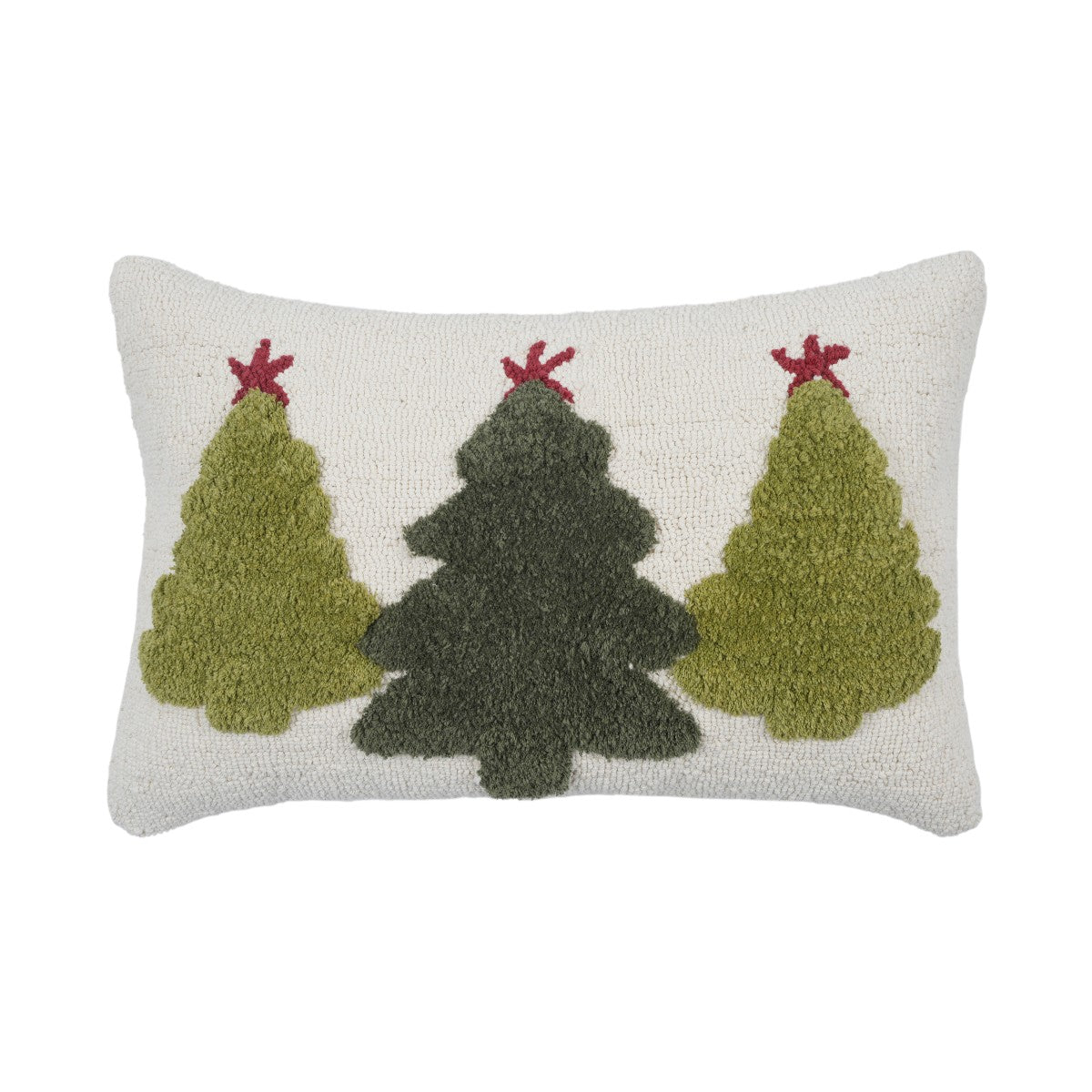 Ivory rectangular cushion with Eden fir trees