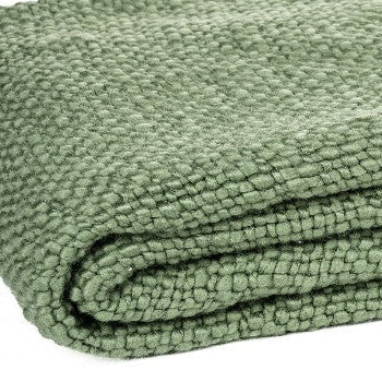 Jeté en tricot vert Frangelico