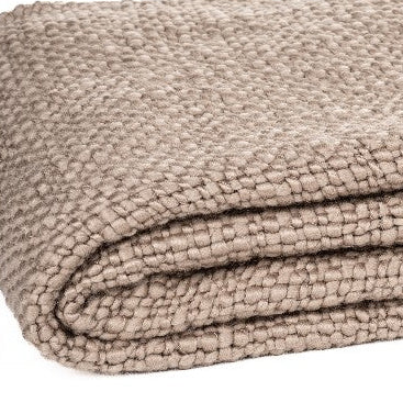 Frangelico taupe knit throw