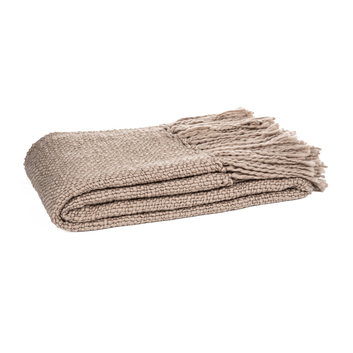 Frangelico taupe knit throw