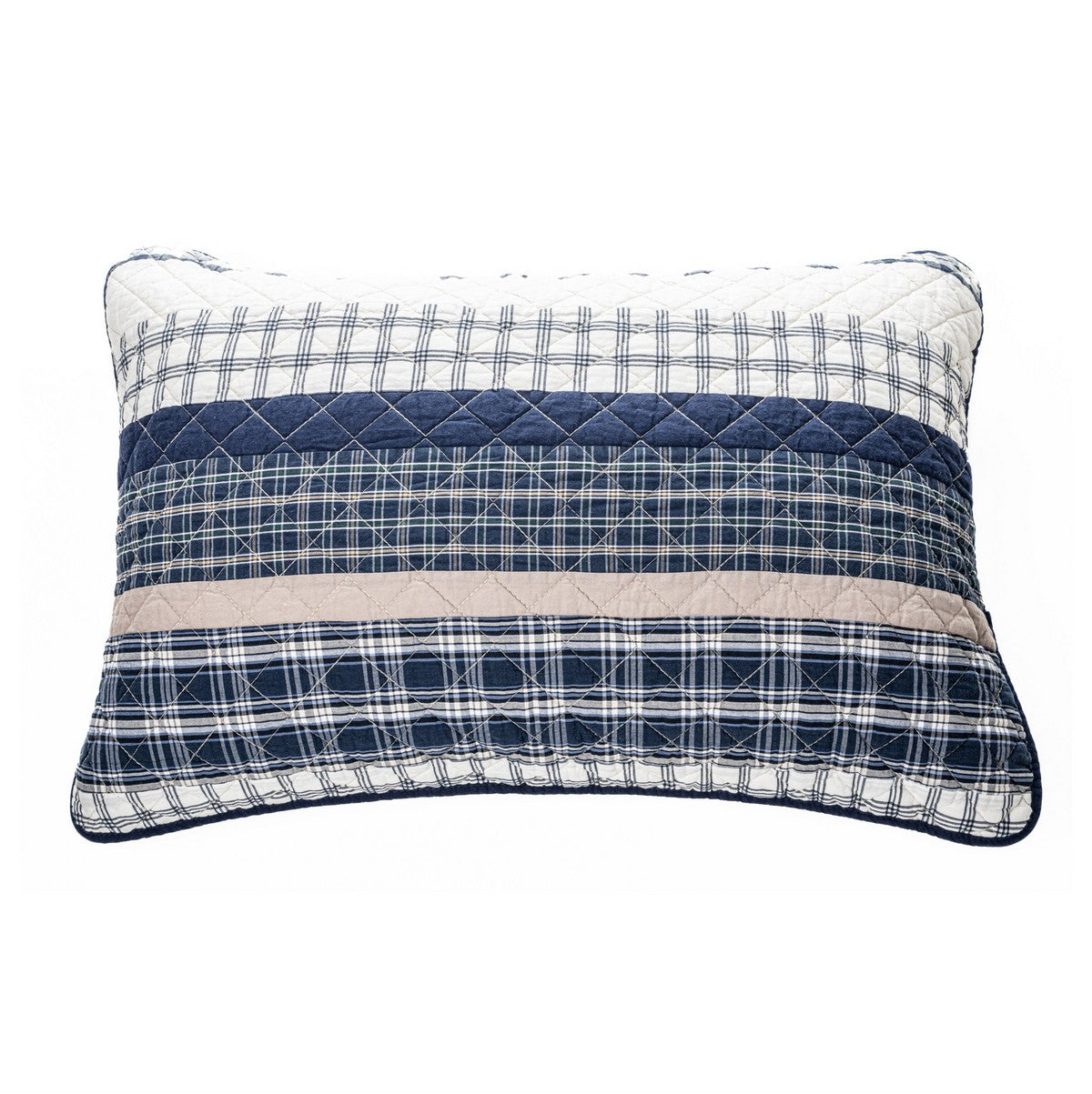 Graham plaid decorative pillow sham