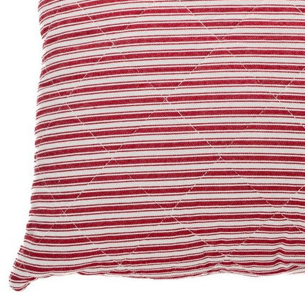 Holly red and white decorative pillow