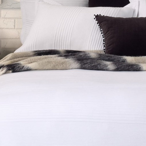 Housse de couette en coton piqué blanc Suite