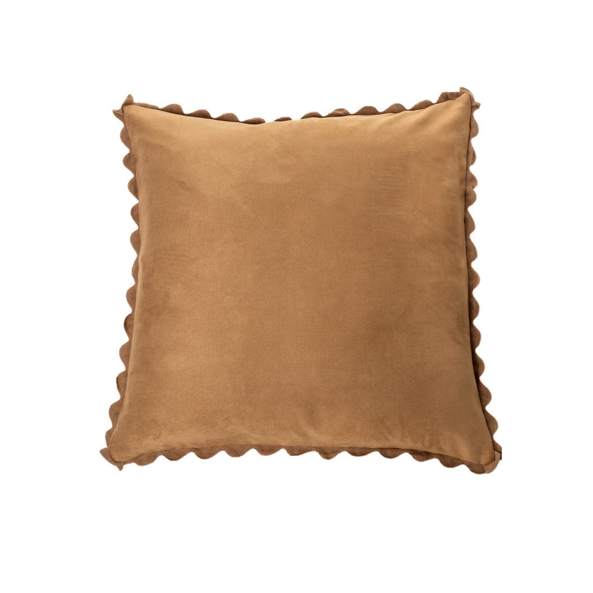 Ivory brown suede european pillow