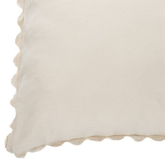 Ivory cream suede european pillow