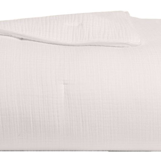 Mousseline solid cream throw