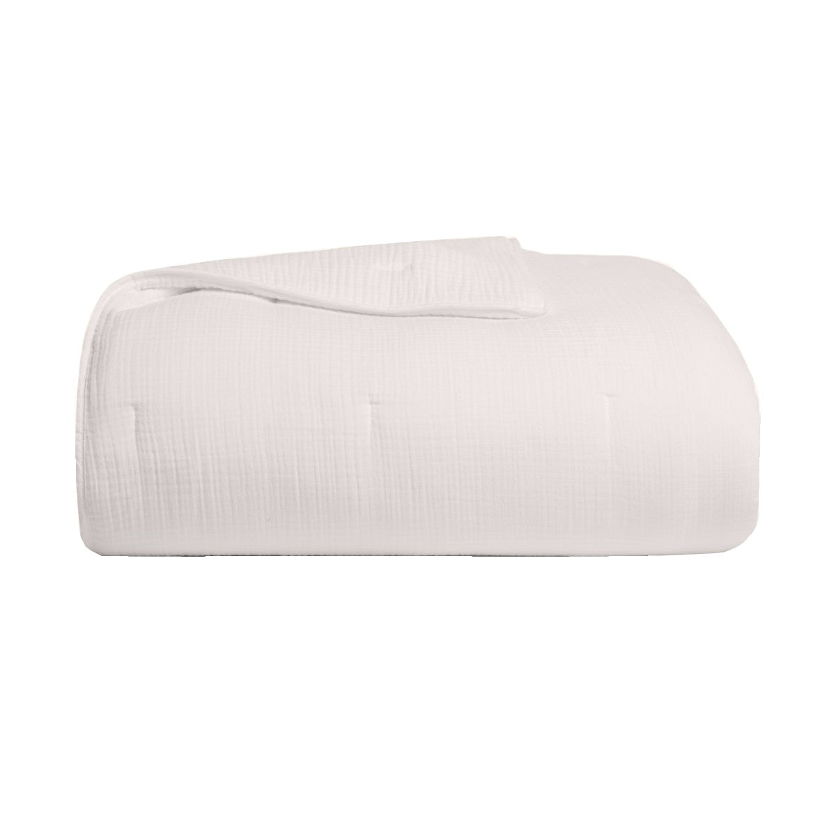Mousseline solid cream throw