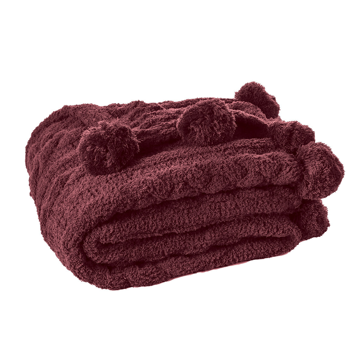 Jujube burgundy throw