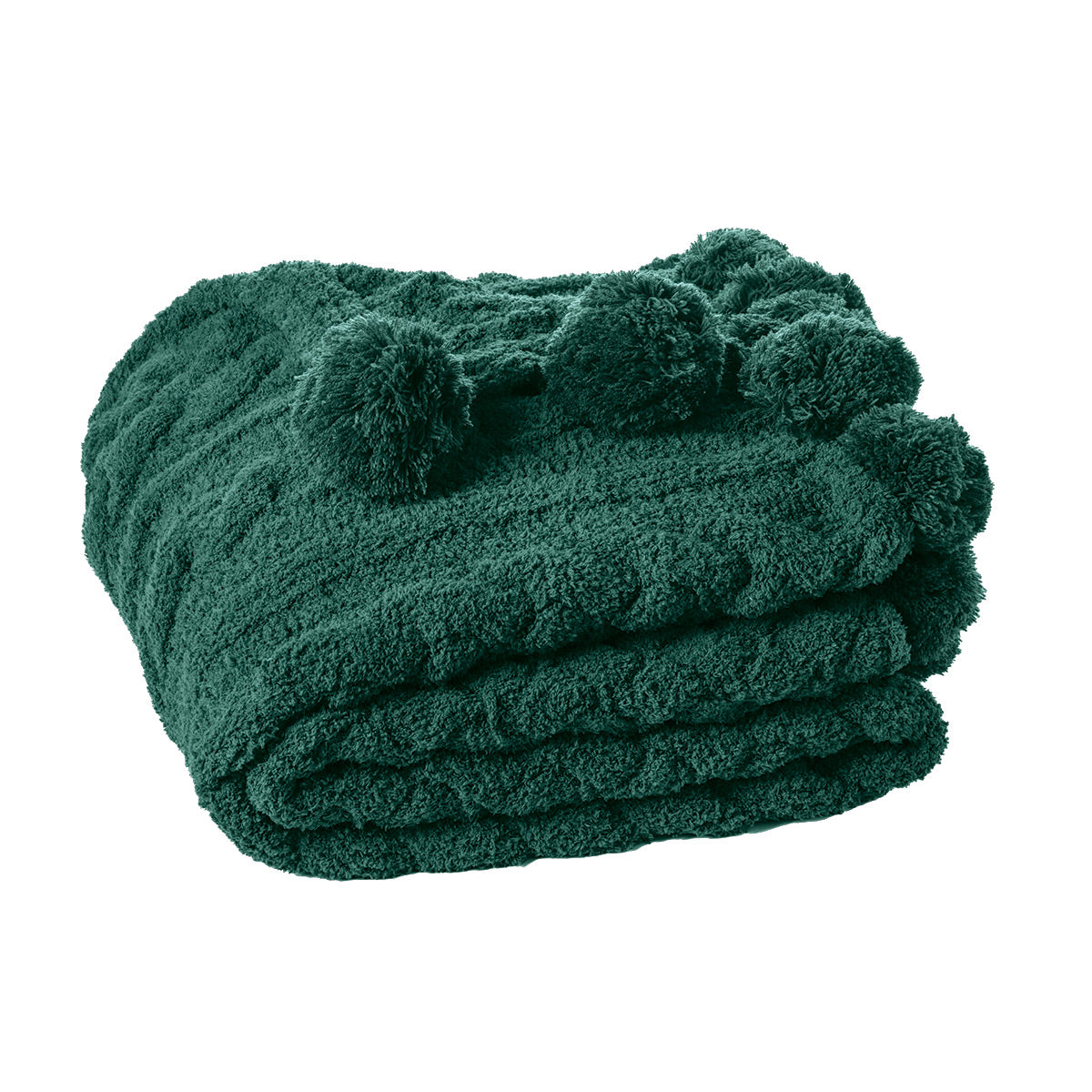 Jujube green knit throw