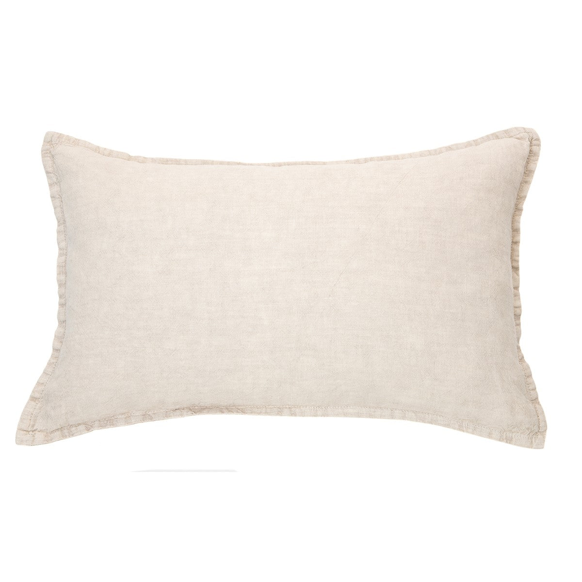 Linen Stone Wash natural oblong decorative pillow