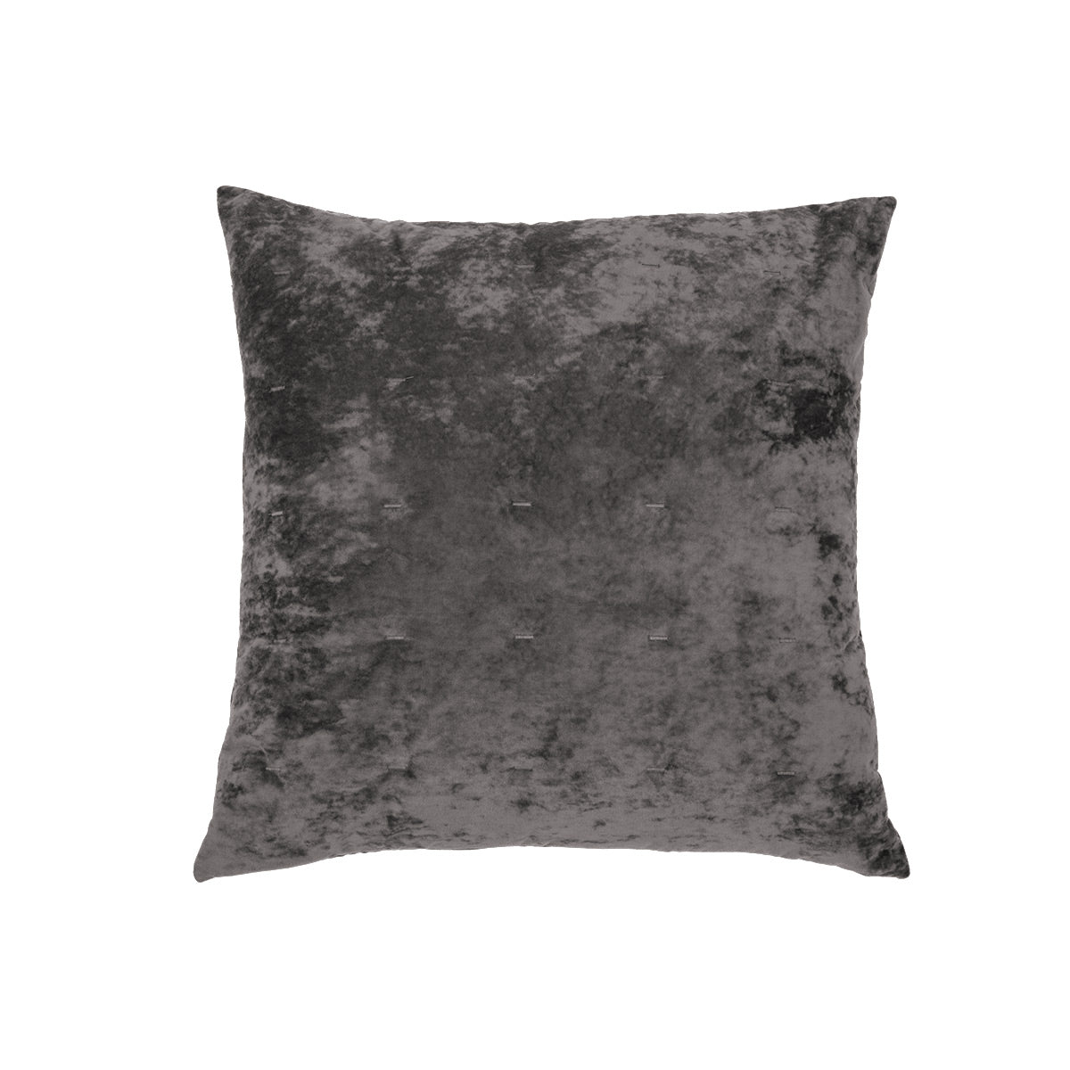 Cache oreiller européen en velours uni gris charcoal Lounge