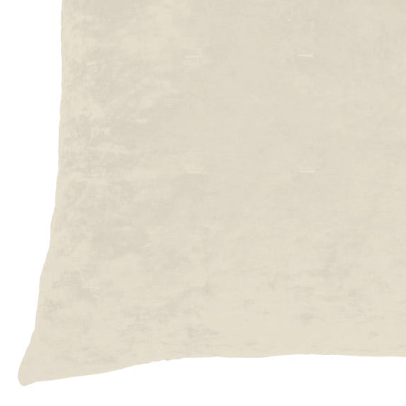 Lounge solid ivory velvet decorative pillow