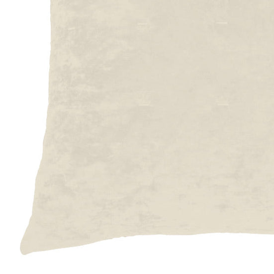 Lounge solid ivory velvet european pillow sham