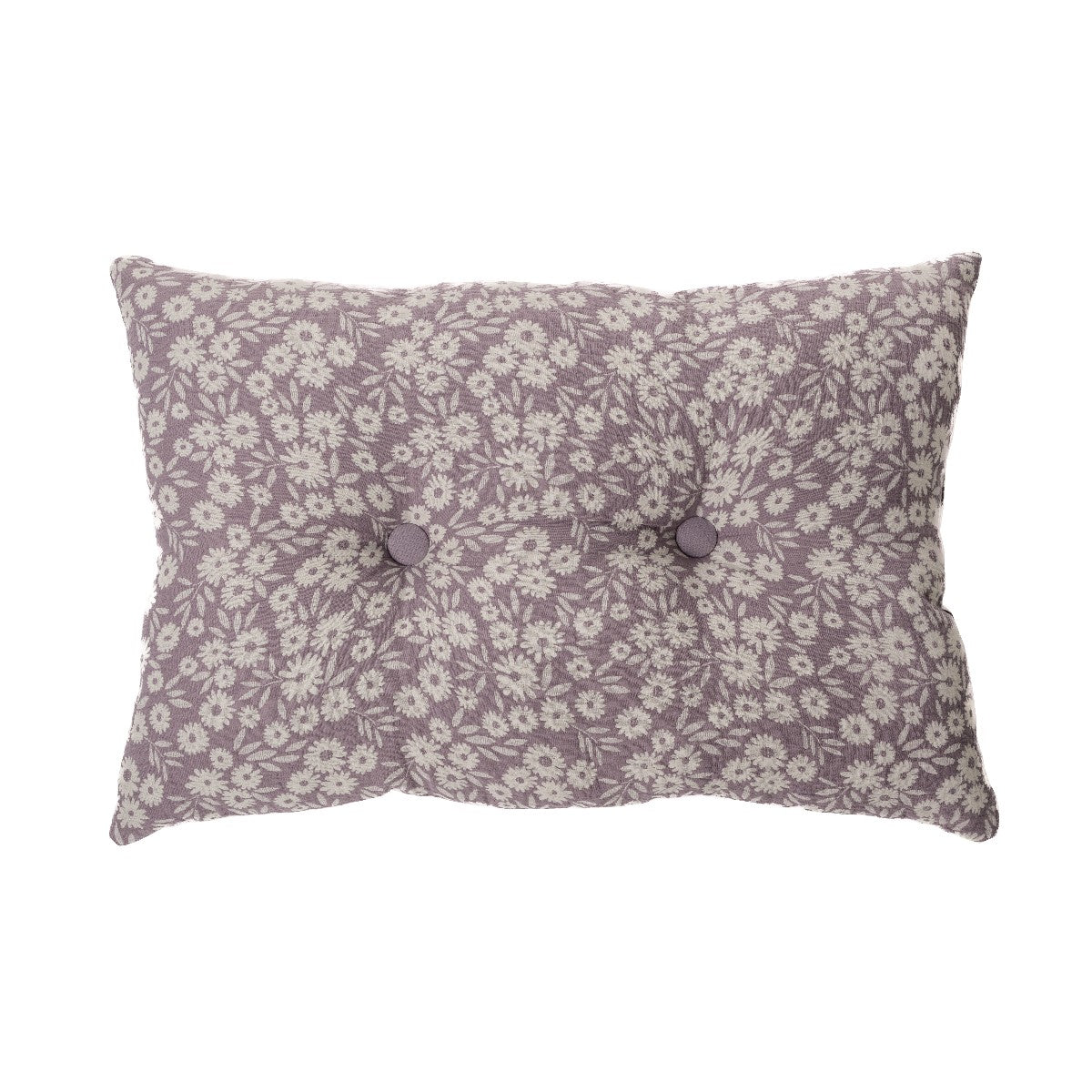 Maggie lavender flowered decorative pillow 