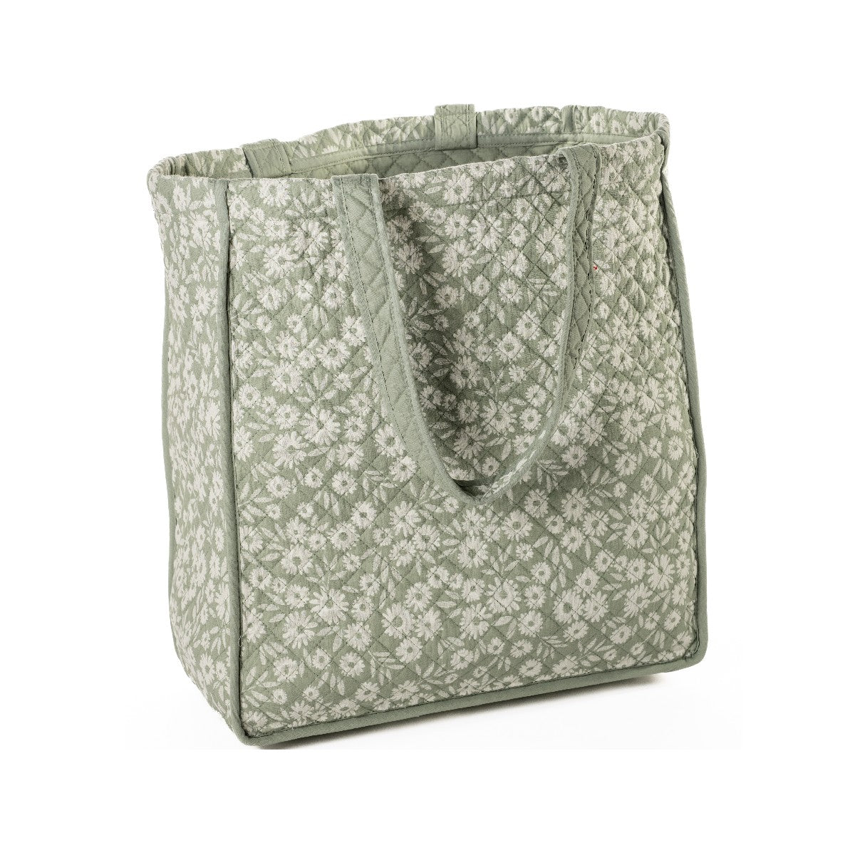 Sac fourre-tout vert avec de petites fleurs Maggie