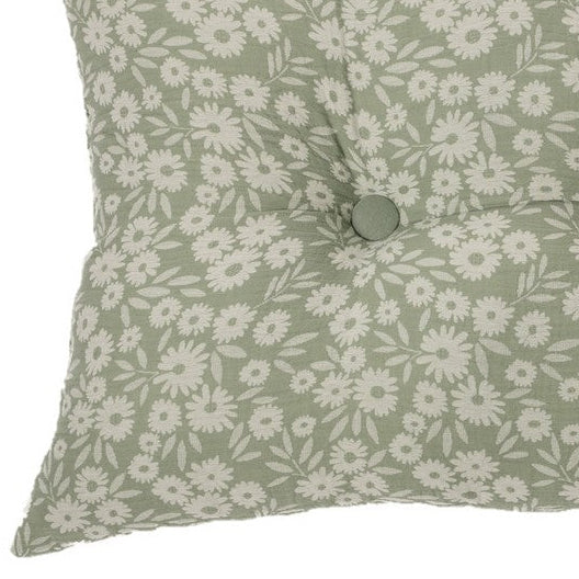 Maggie Green flowered decorative pillow 