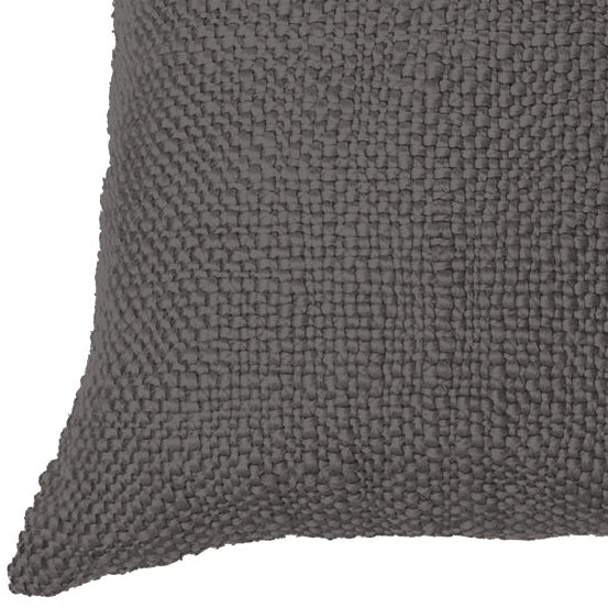 Mollo charcoal grey knit decorative pillow