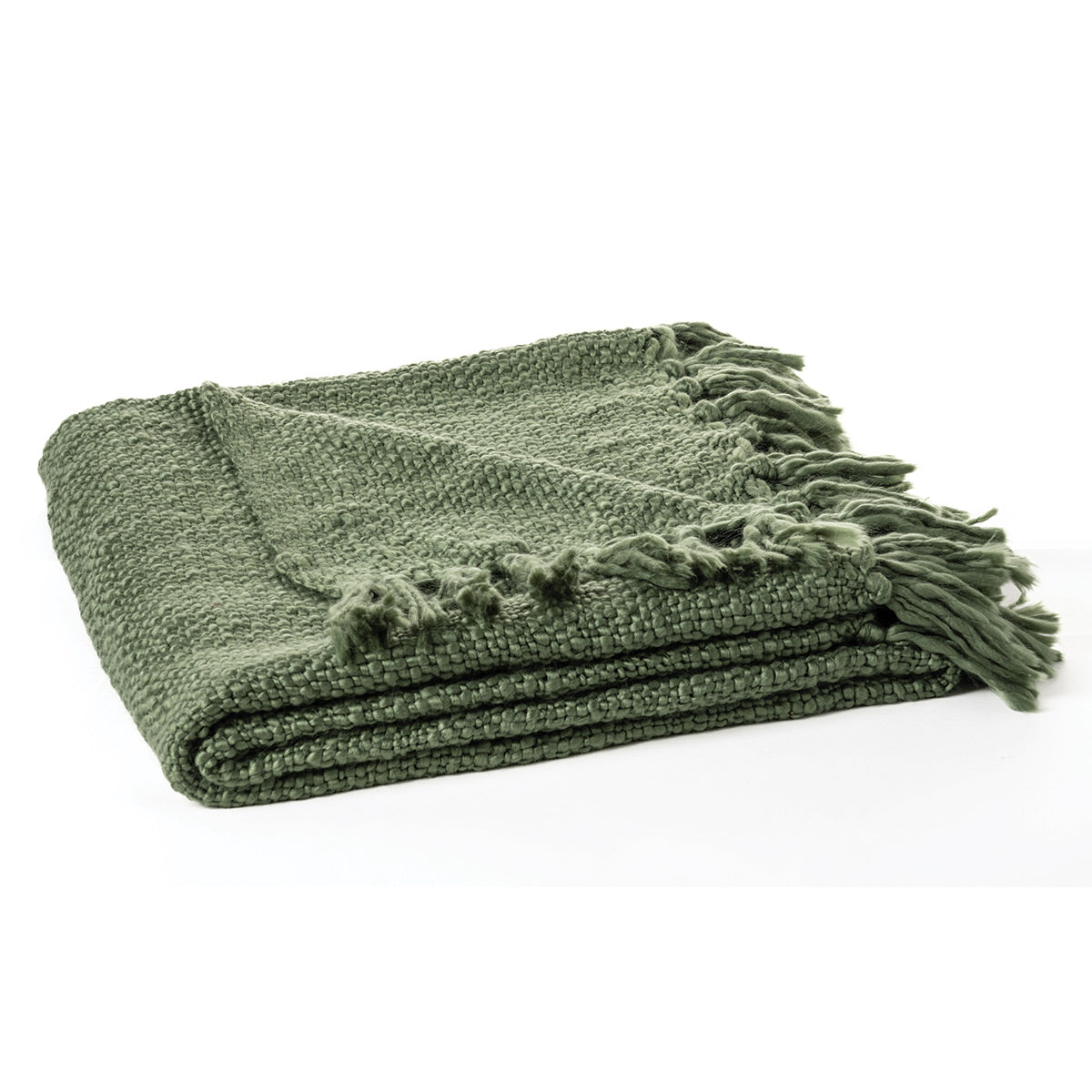 Mollo green knit throw
