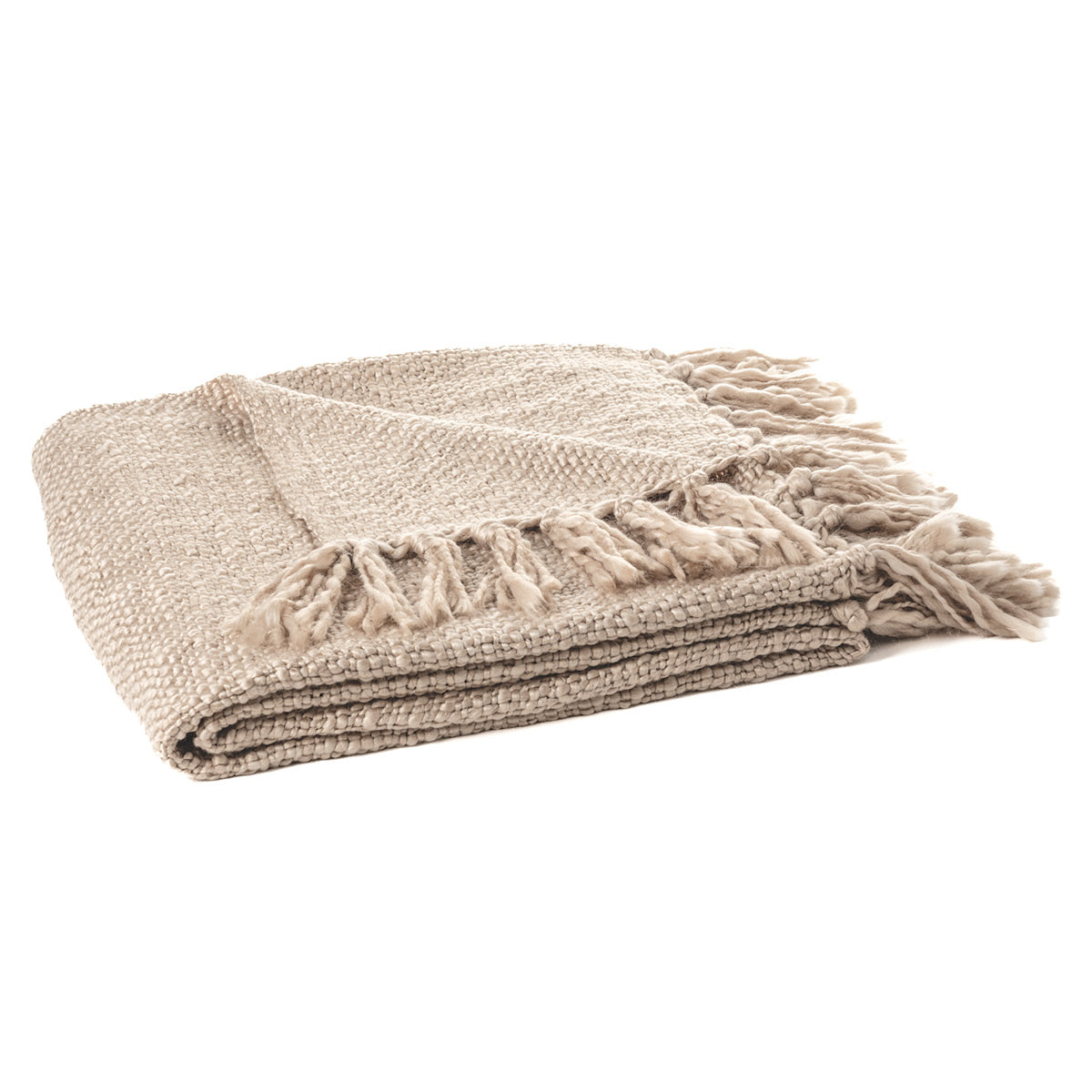 Mollo natural knit throw