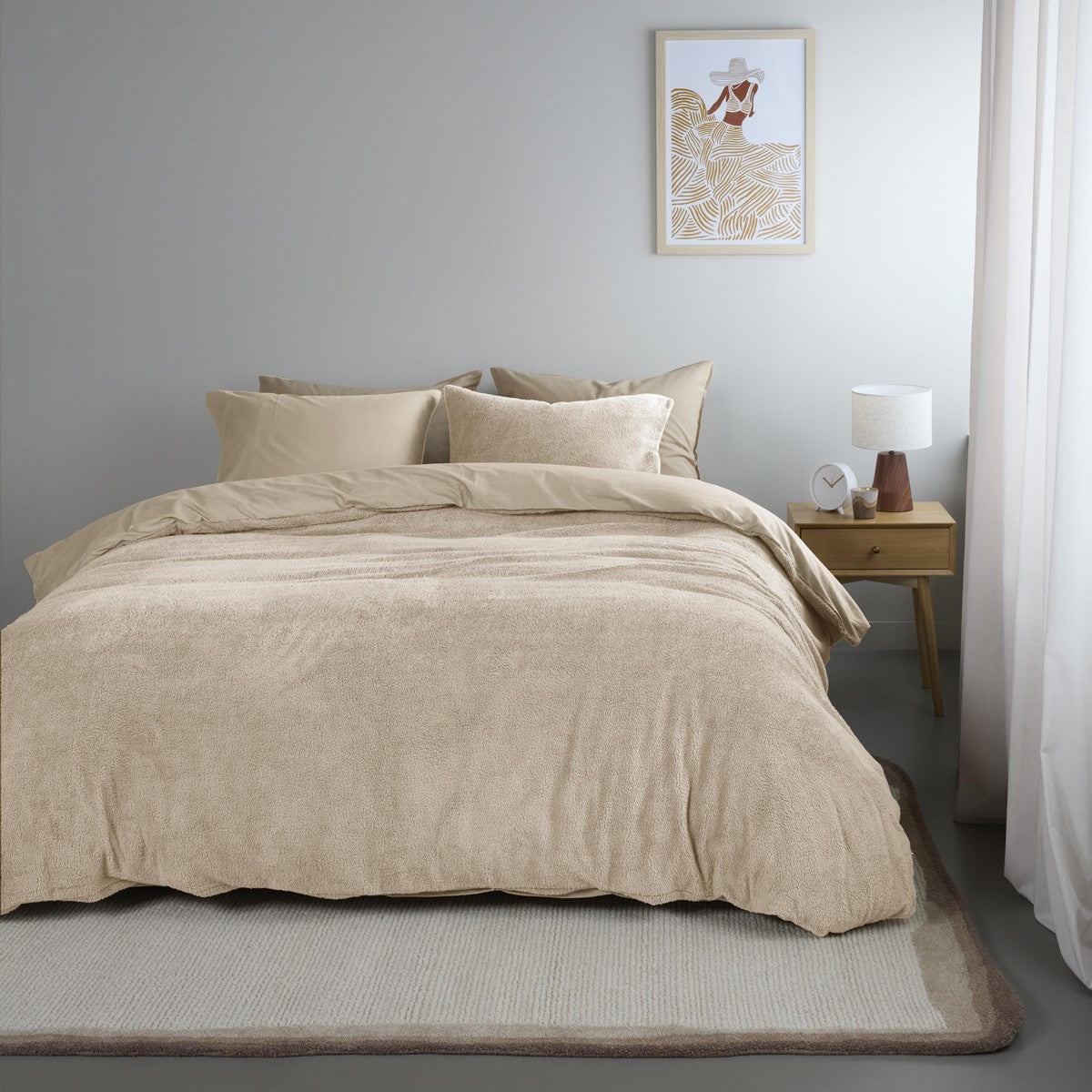 Nounours tan Plush Duvet Cover