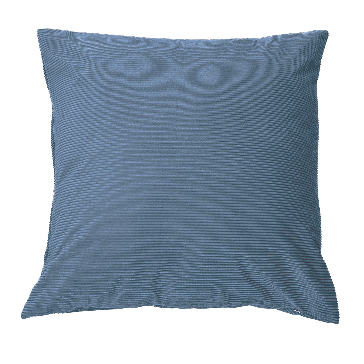Oreiller européen en velours côtelé bleu Corduroy