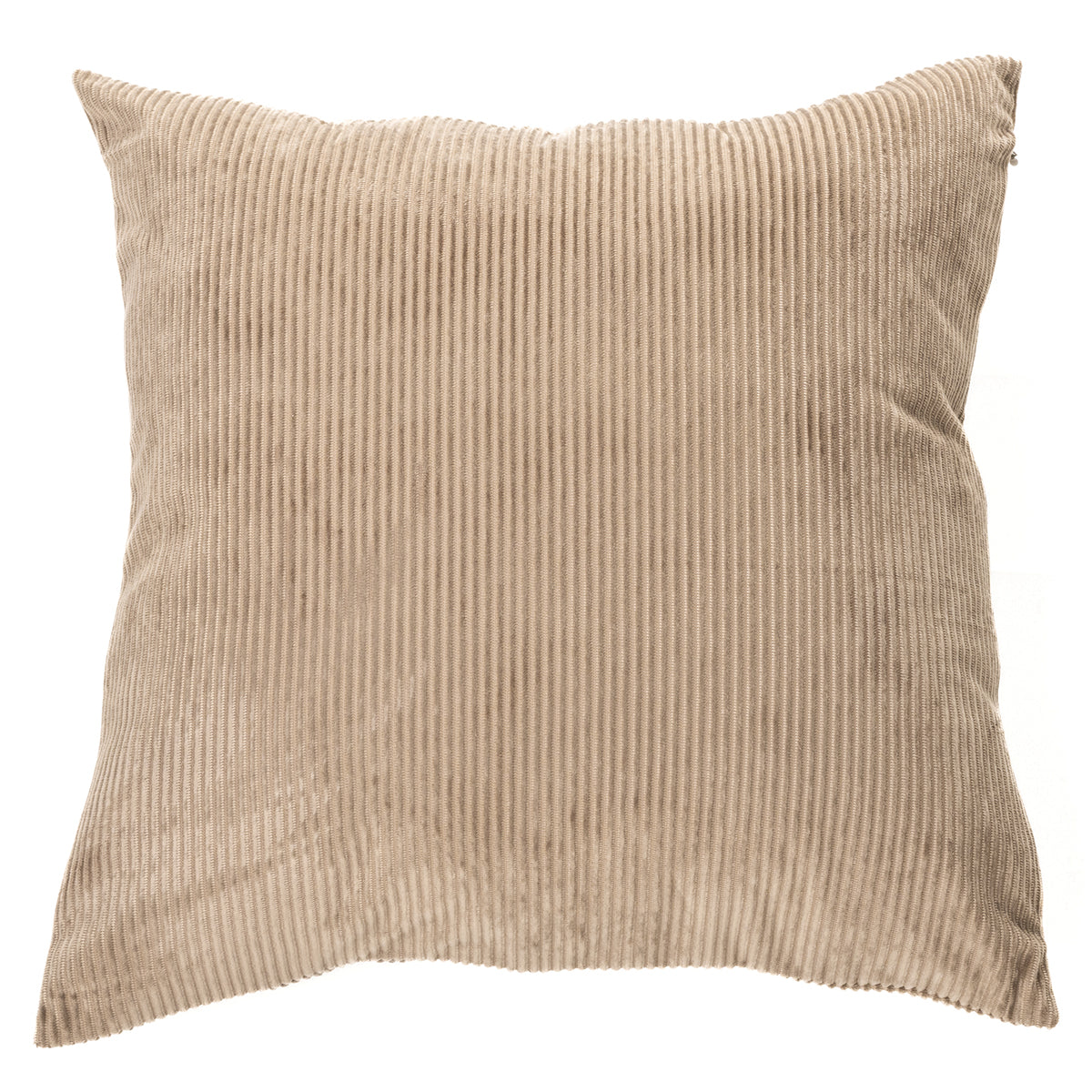 Oreiller européen en velours côtelé taupe Corduroy