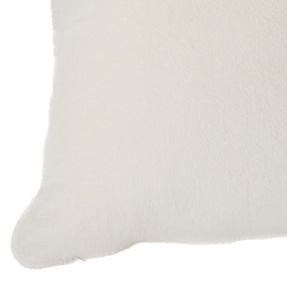 Polux cream faux fur decorative pillow