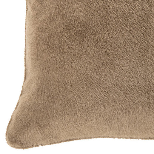 Polux taupe faux fur european pillow
