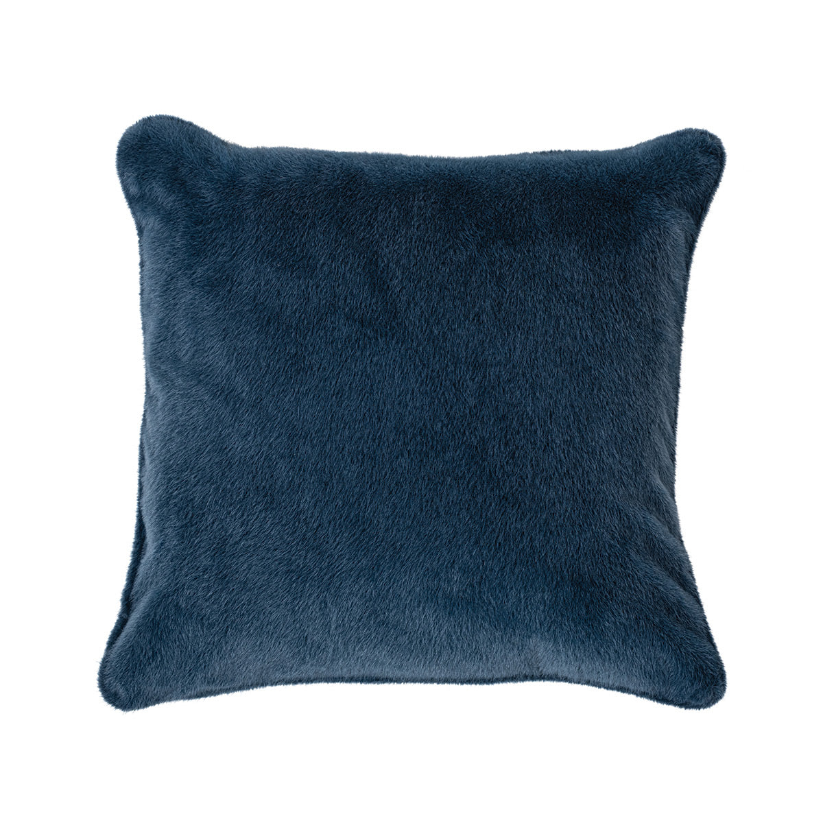 Polux blue faux fur decorative pillow
