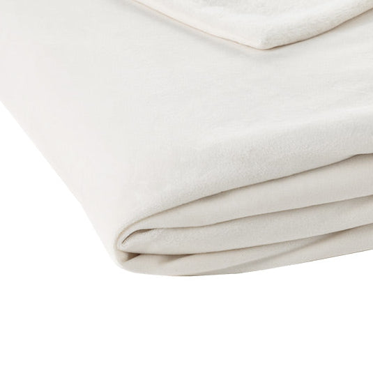 Polux cream faux fur throw
